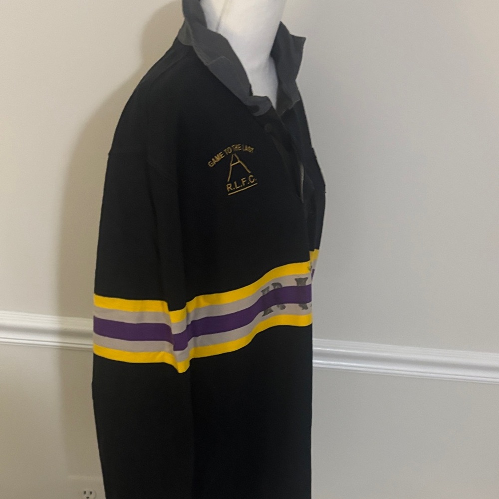 Rugby Ralph Lauren Black Shirt with Yellow and Purple Accents - Picture 6 of 7